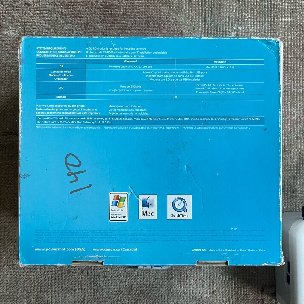 Canon Selphy DP720 Compact Photo Printer *Needs Ink Works With Box Gray - Picture 9 of 10